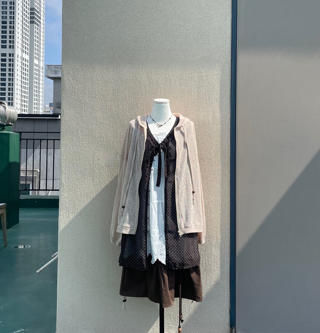 모리걸 브라운 도트 코디세트 상품이미지3