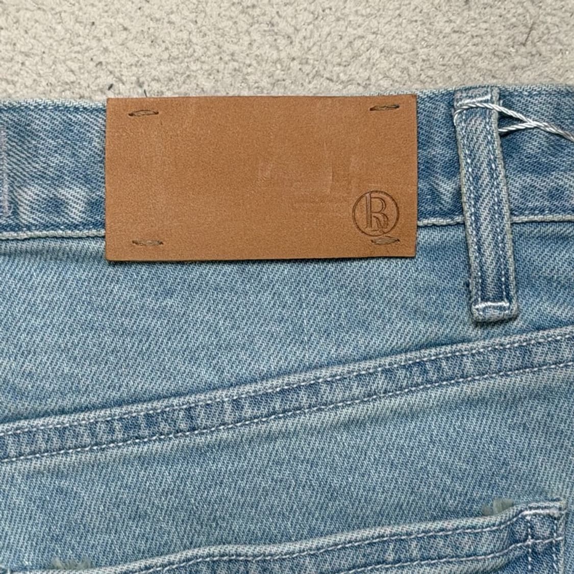 새상품 브론 25SS 프리미엄 오르타 588 데님 팬츠 연청 S 상품이미지7