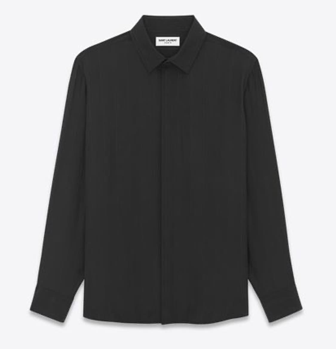 [차은우님 착용] 생로랑 24ss 카산드라 스트라이프 실크 셔츠 상품이미지4