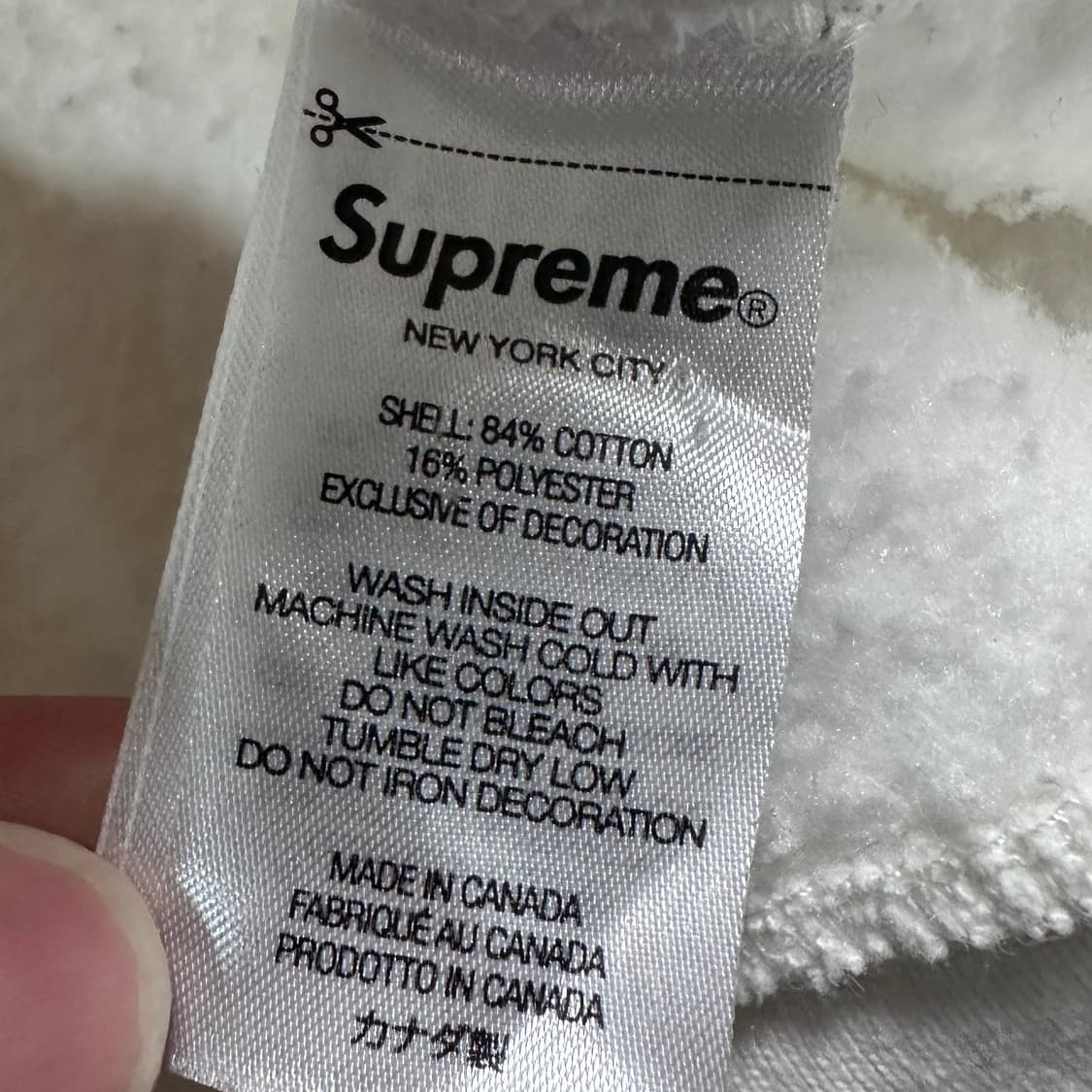 슈프림 스몰박스 로케이션 화이트 후드티 상품이미지8