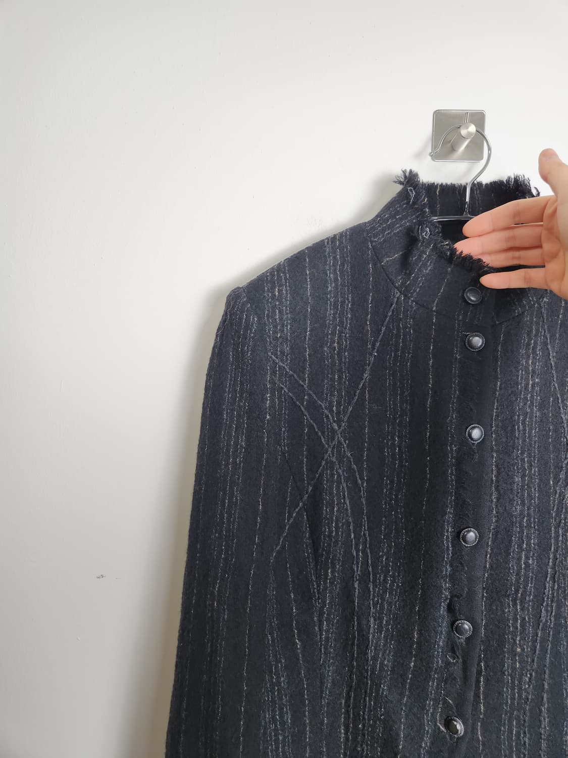 라인 수술 울 자켓 상품이미지7