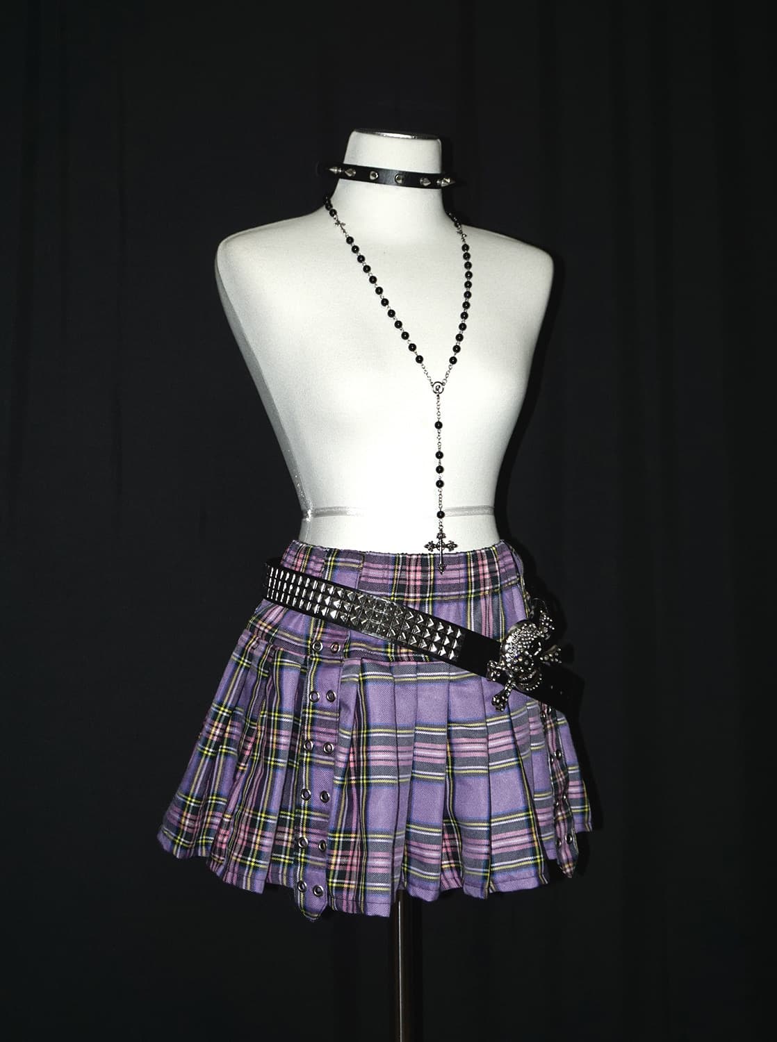 (acdc rag) eyelet punk skirt  상품이미지3