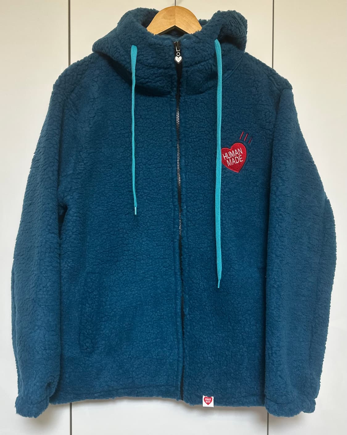 휴먼메이드 후리스 후드 집업 블루 상품이미지1