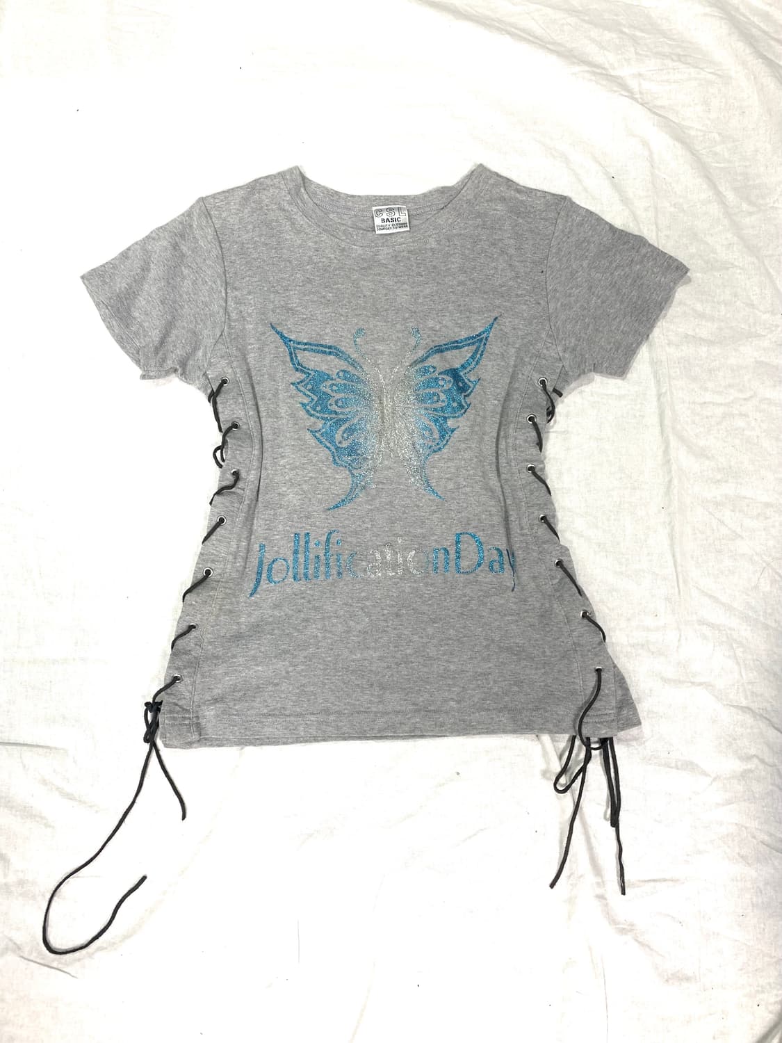 Y2K lace-up top  상품이미지1