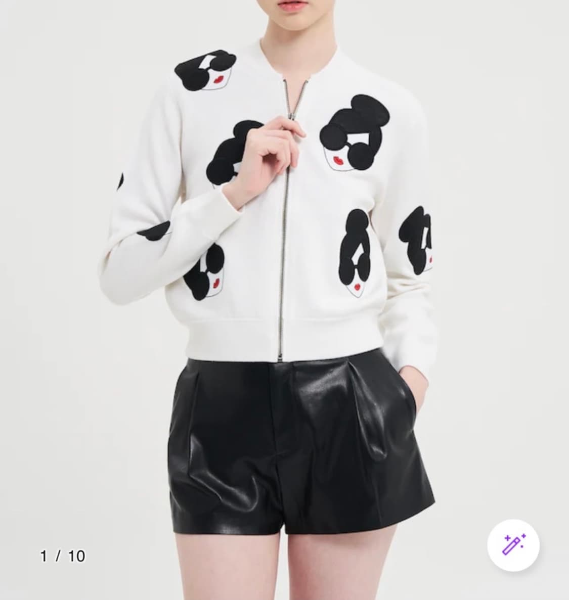 앨리스앤올리비아 스테이시 페이스 집업 가디건 상품이미지1