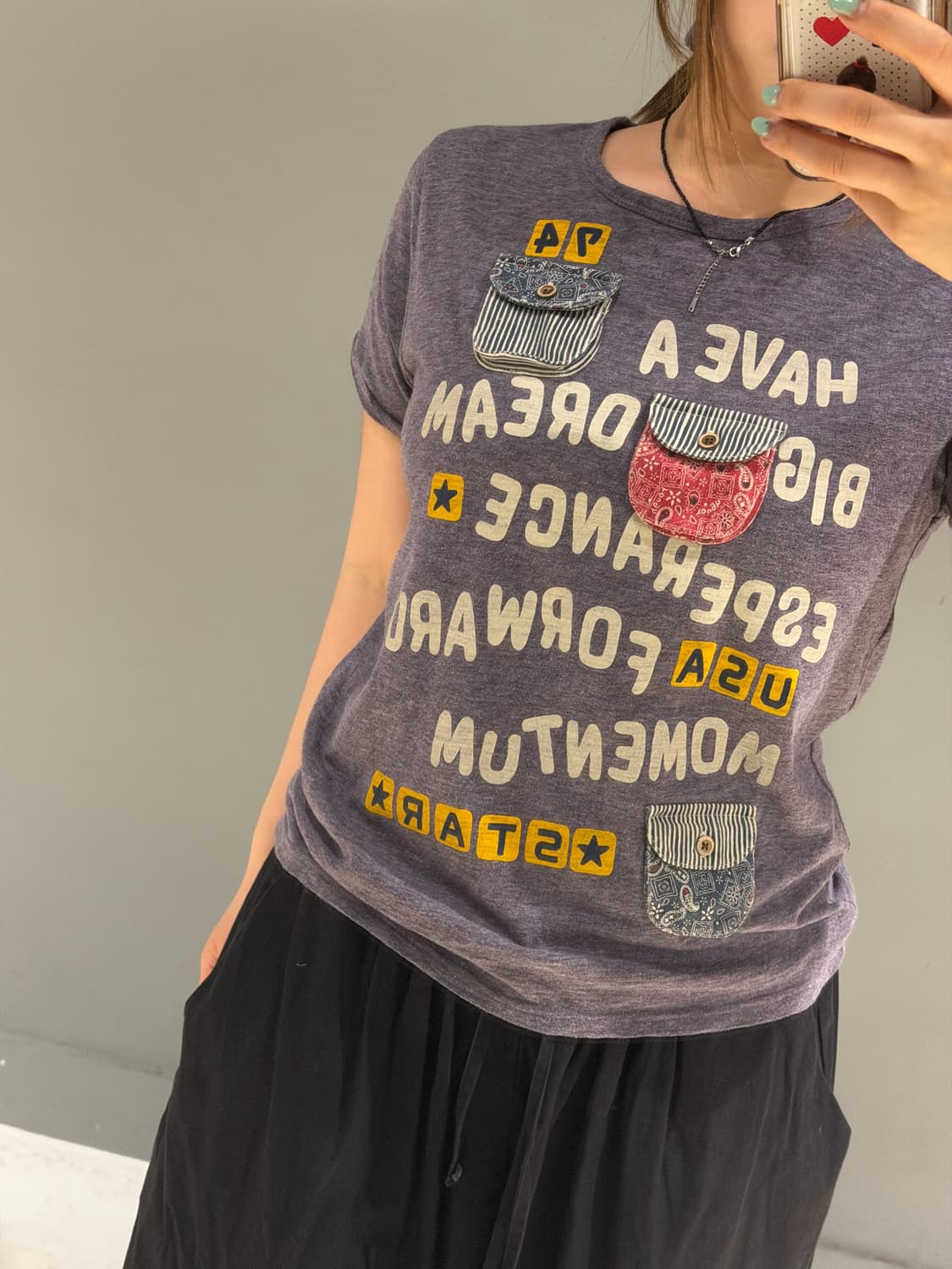 Rough lettering & pocket detail tee 상품이미지3