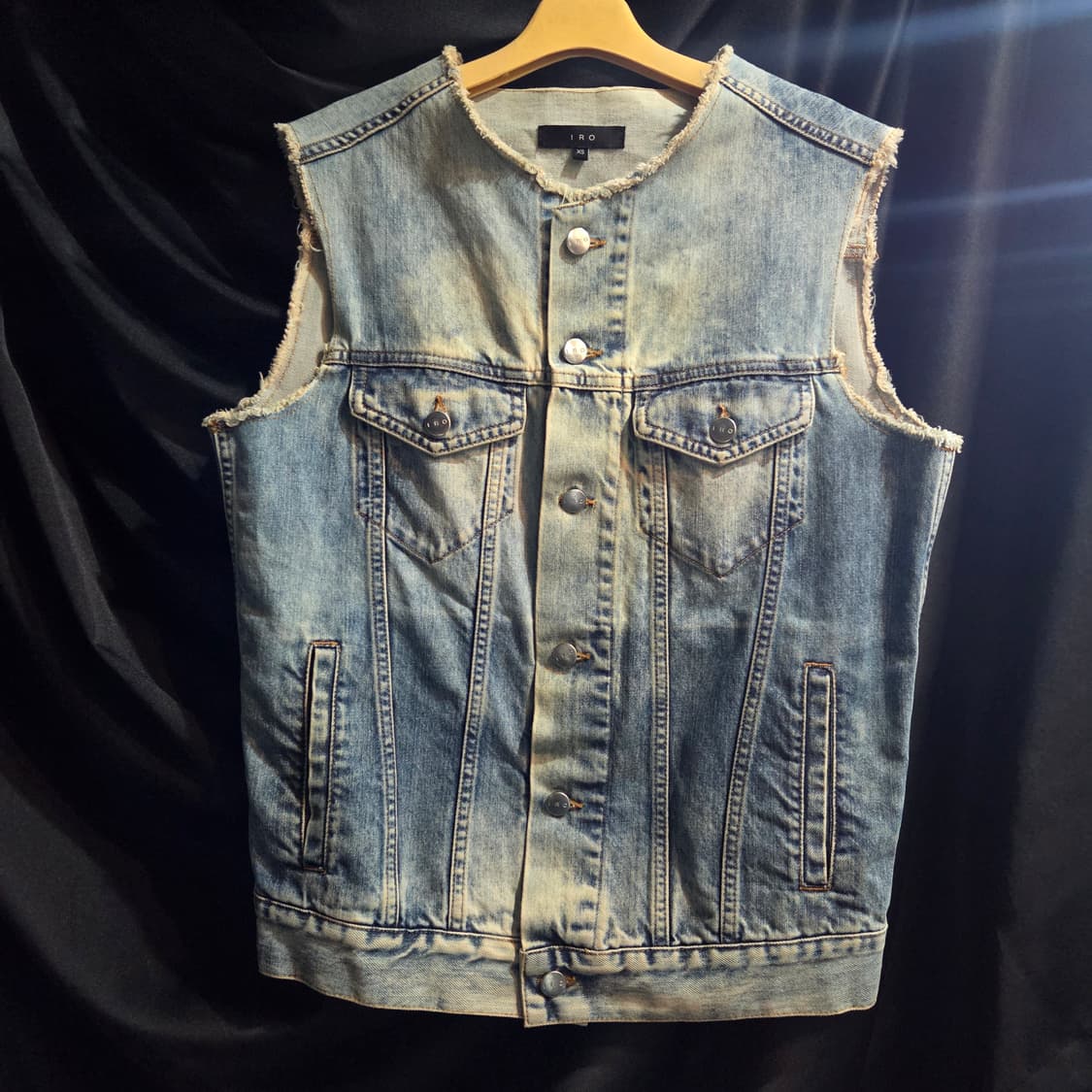 이로 컷오프 데님 베스트 상품이미지2