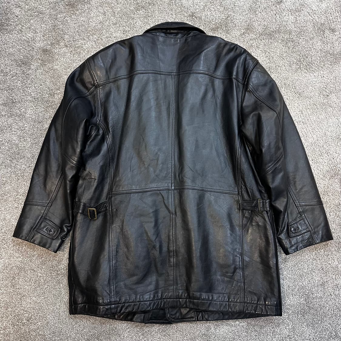이태리 빈티지 램스킨 코트 가죽자켓L 상품이미지7