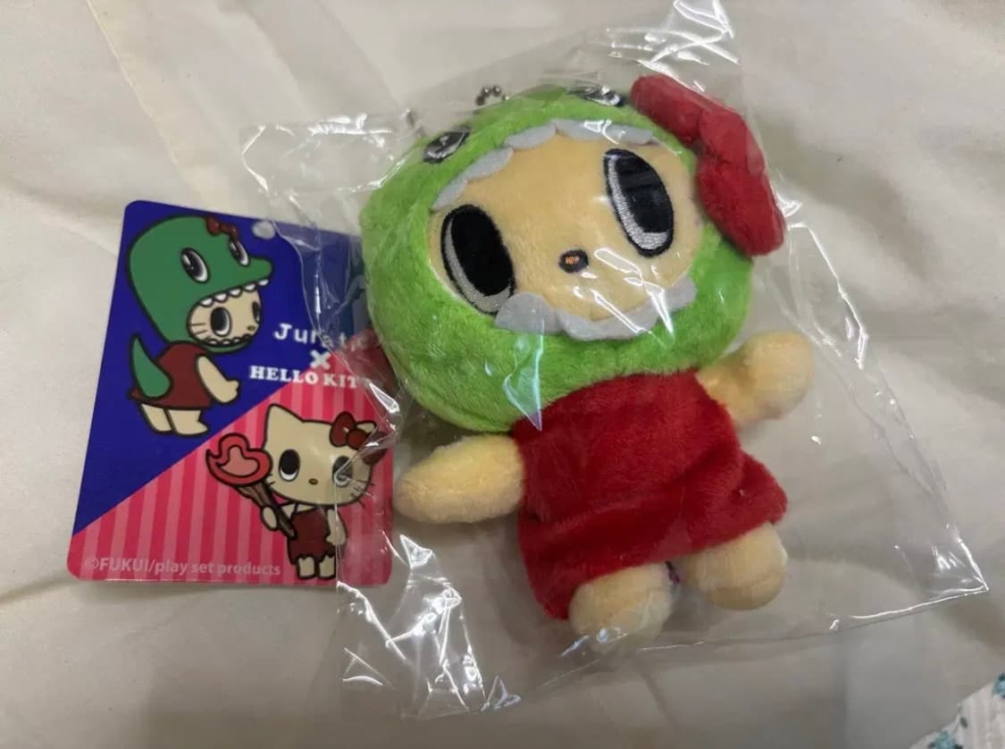 후쿠이 한정 쥬라기 공룡 키티 인형 키링 (리쿠) 상품이미지2