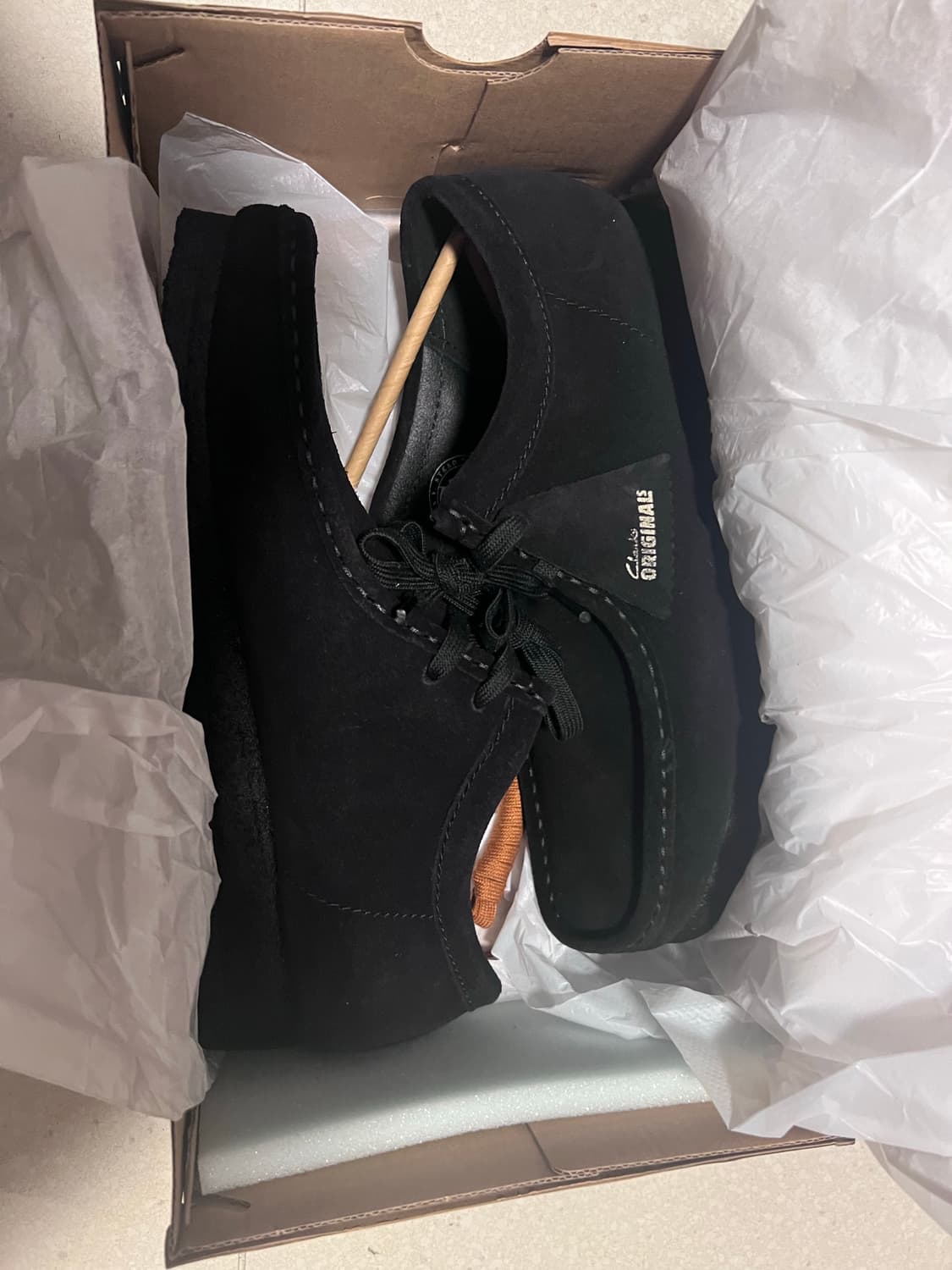 클락스 왈라비 블랙 스웨이드 uk7 새제품 상품이미지1