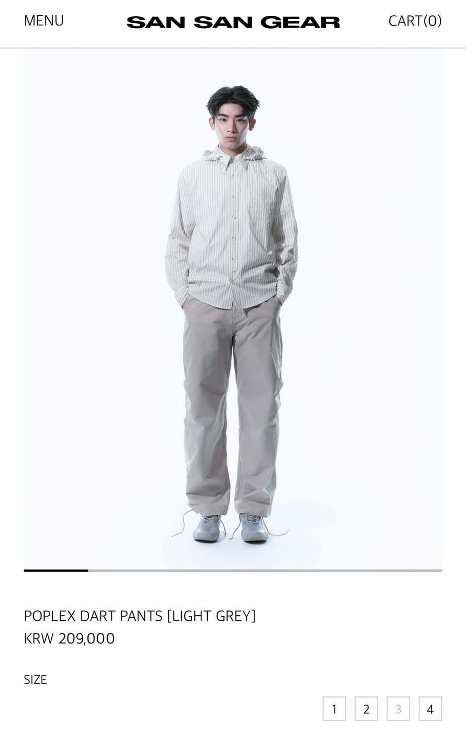 POPLEX DART PANTS [LIGHT GREY] 2 상품이미지1