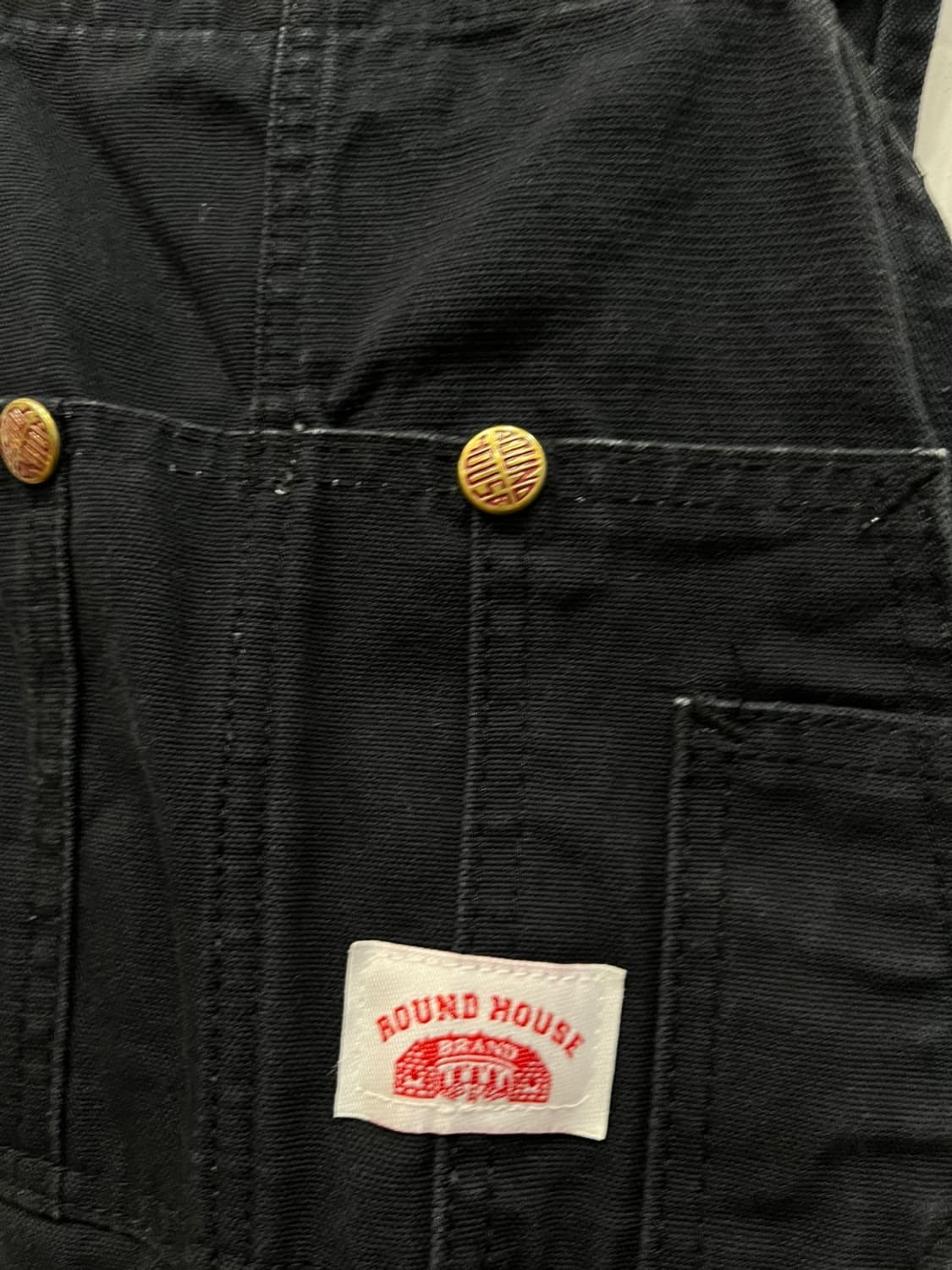 90년대 Round House 캔버스 더블니 오버롤 Made in USA 상품이미지3