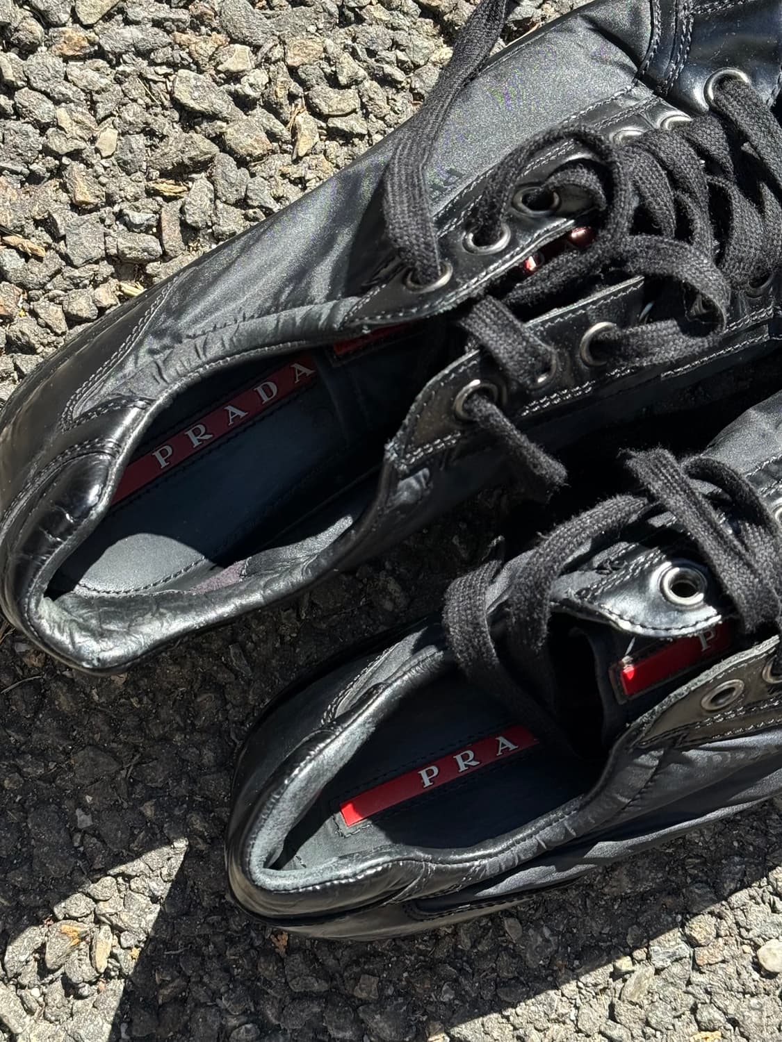 프라다 스포츠 레더 나일론 스니커즈  상품이미지1