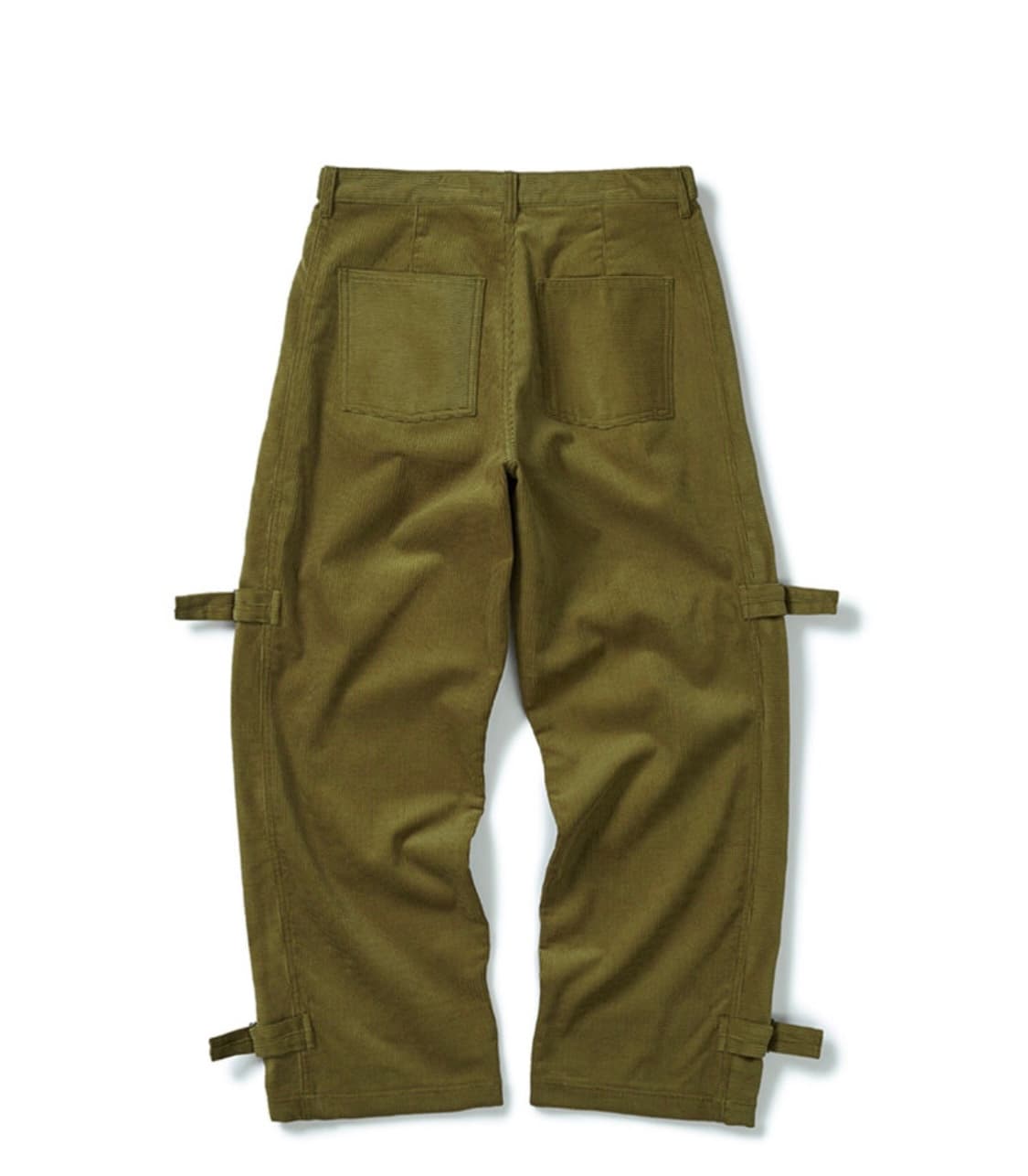 One tuck strap corduroy pants / Olive 상품이미지2