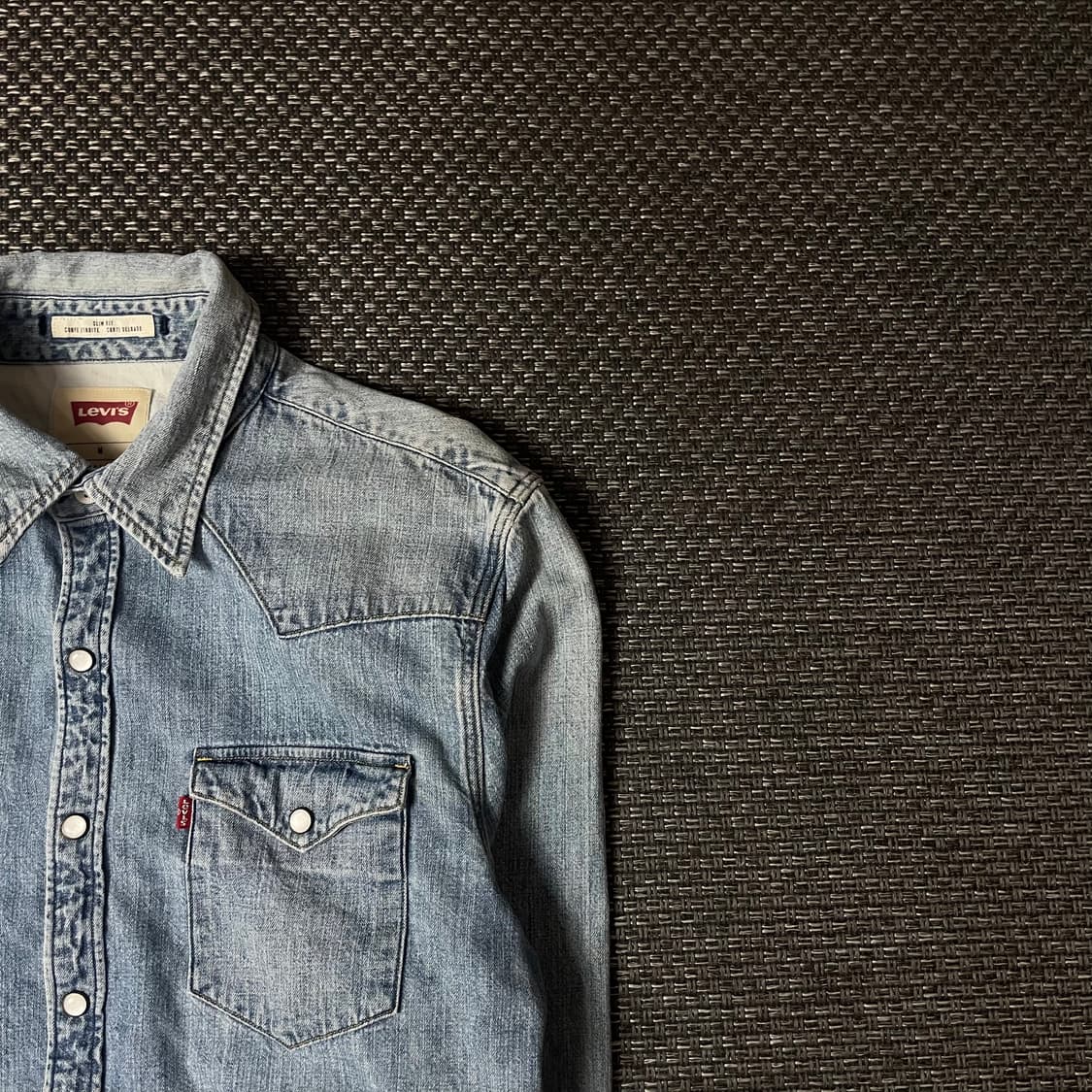 리바이스 연청 투포켓 데님 셔츠 M 상품이미지3
