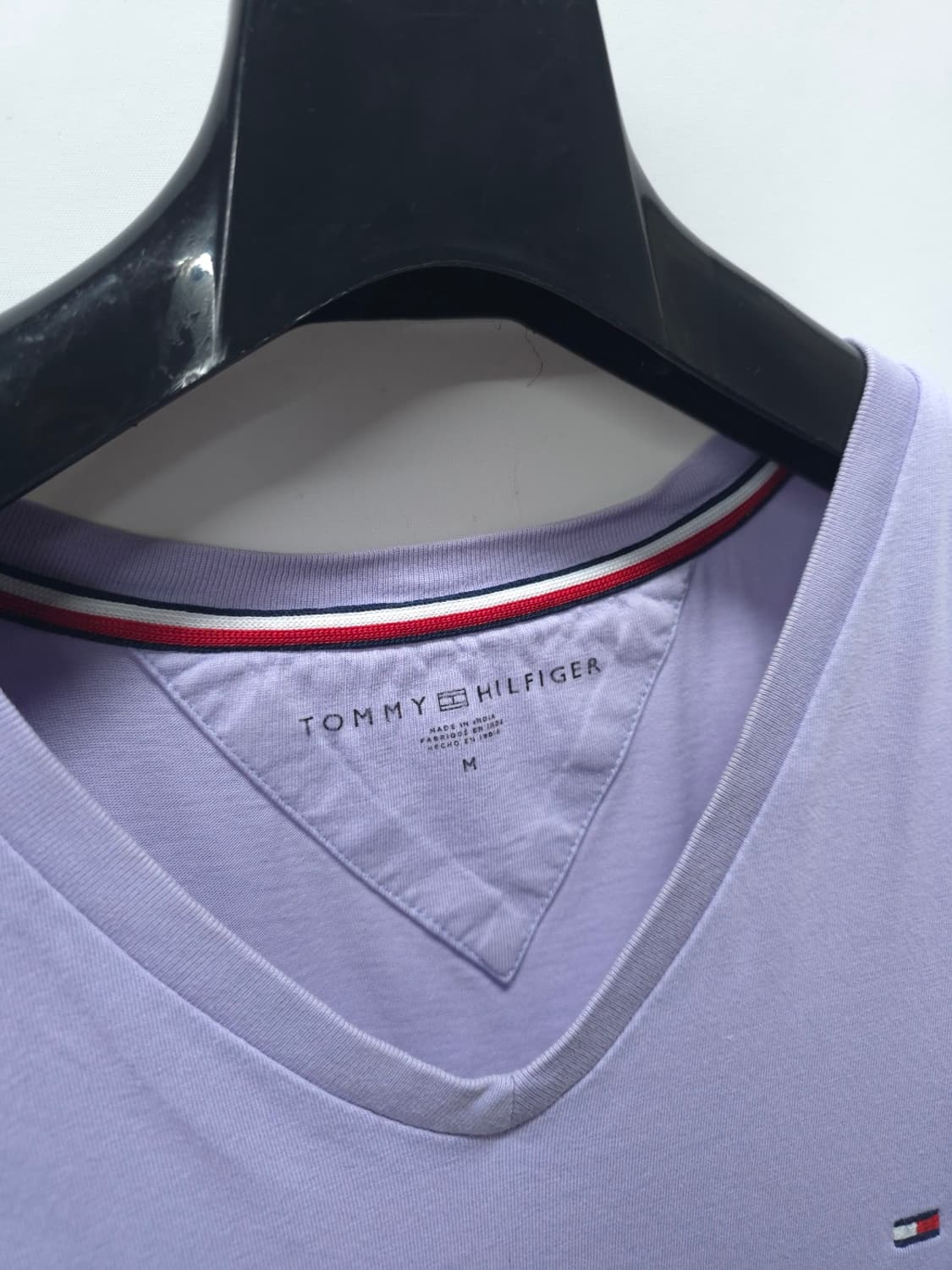 ​타미힐피거 연보라 브이넥 반팔 티셔츠 (M) 상품이미지5
