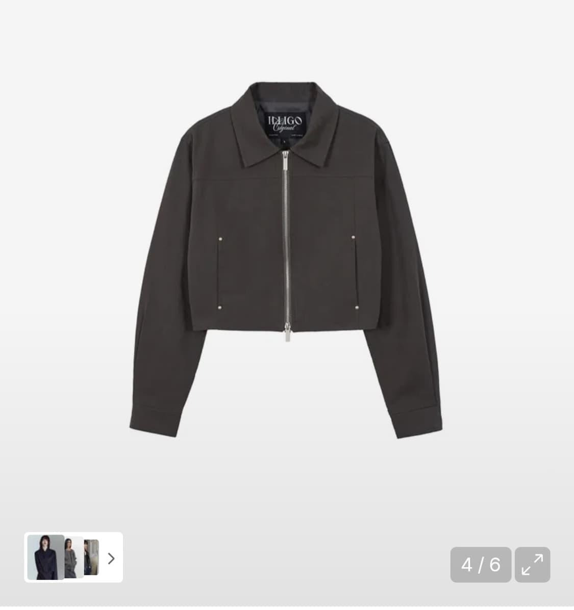 (새상품) 일리고 스터드 자켓 셋업 차콜 상품이미지4