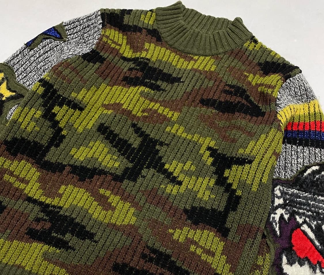 디젤 밀리터리 모헤어 타이거 니트 상품이미지2