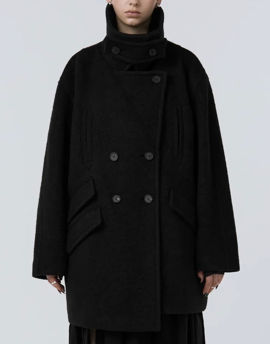 트리밍버드 헤어리덤블하프코트 판매해요 상품이미지1