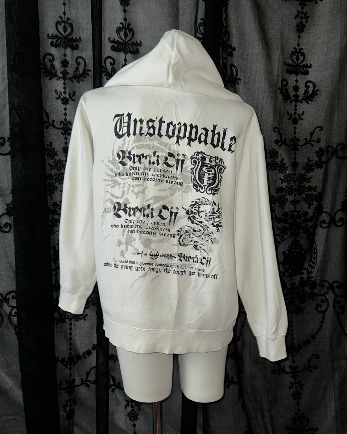 #BREAKOFF White Punk Hooded Zip-Up 상품이미지4