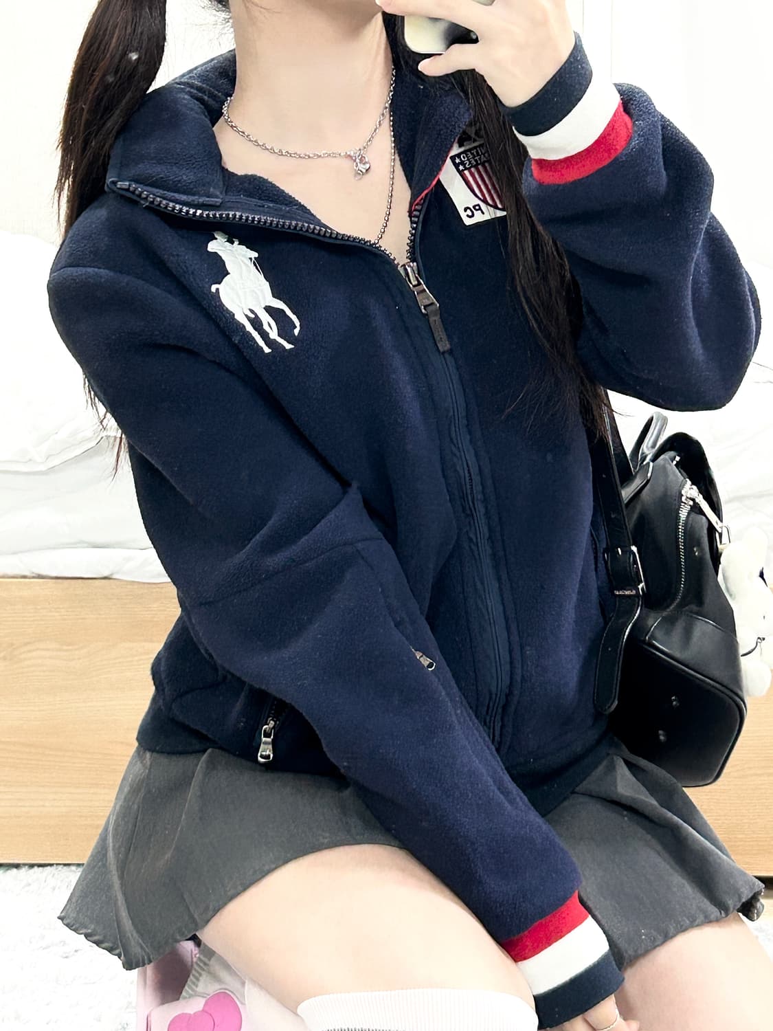 폴로 USA 빅포니 네이비 플리스 집업 상품이미지4