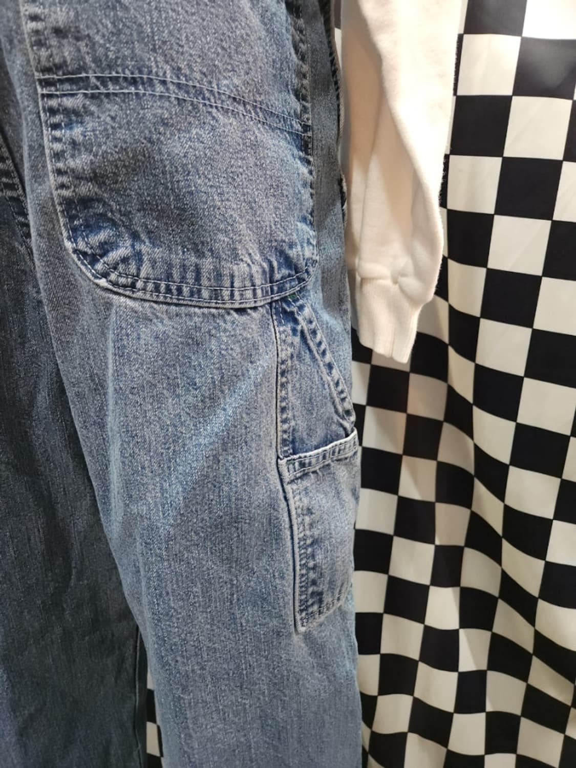 타미힐피거 90s 카펜터 와이드핏 데님 멜빵바지 오버롤 상품이미지9