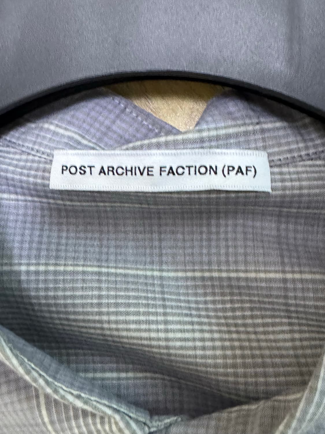 PAF 포스트 아카이브 팩션(파프) 8.0+ 베이비블루 체크 셔츠 XL 상품이미지3