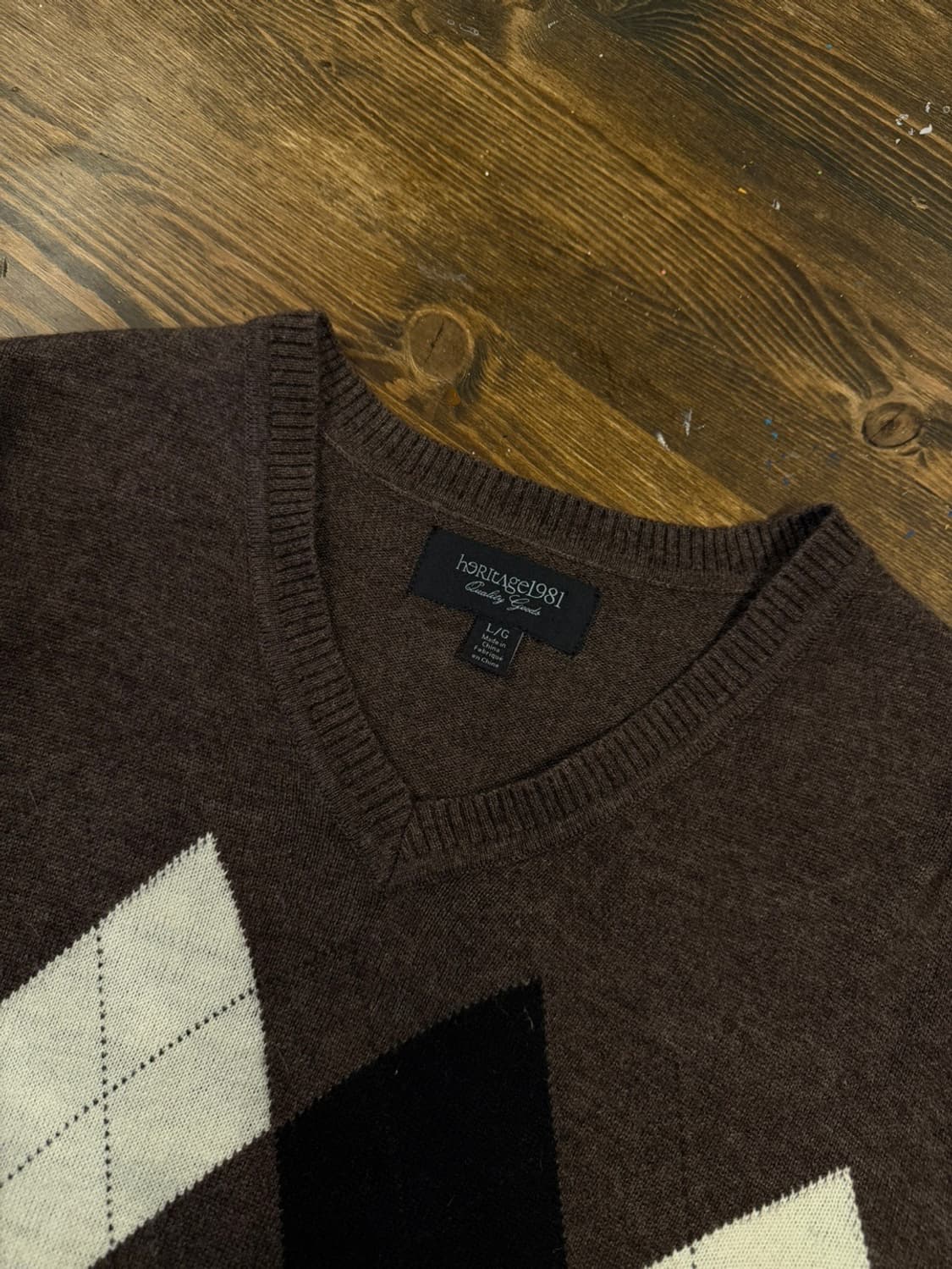 헤리티지 1981 아가일 니트 100 상품이미지7