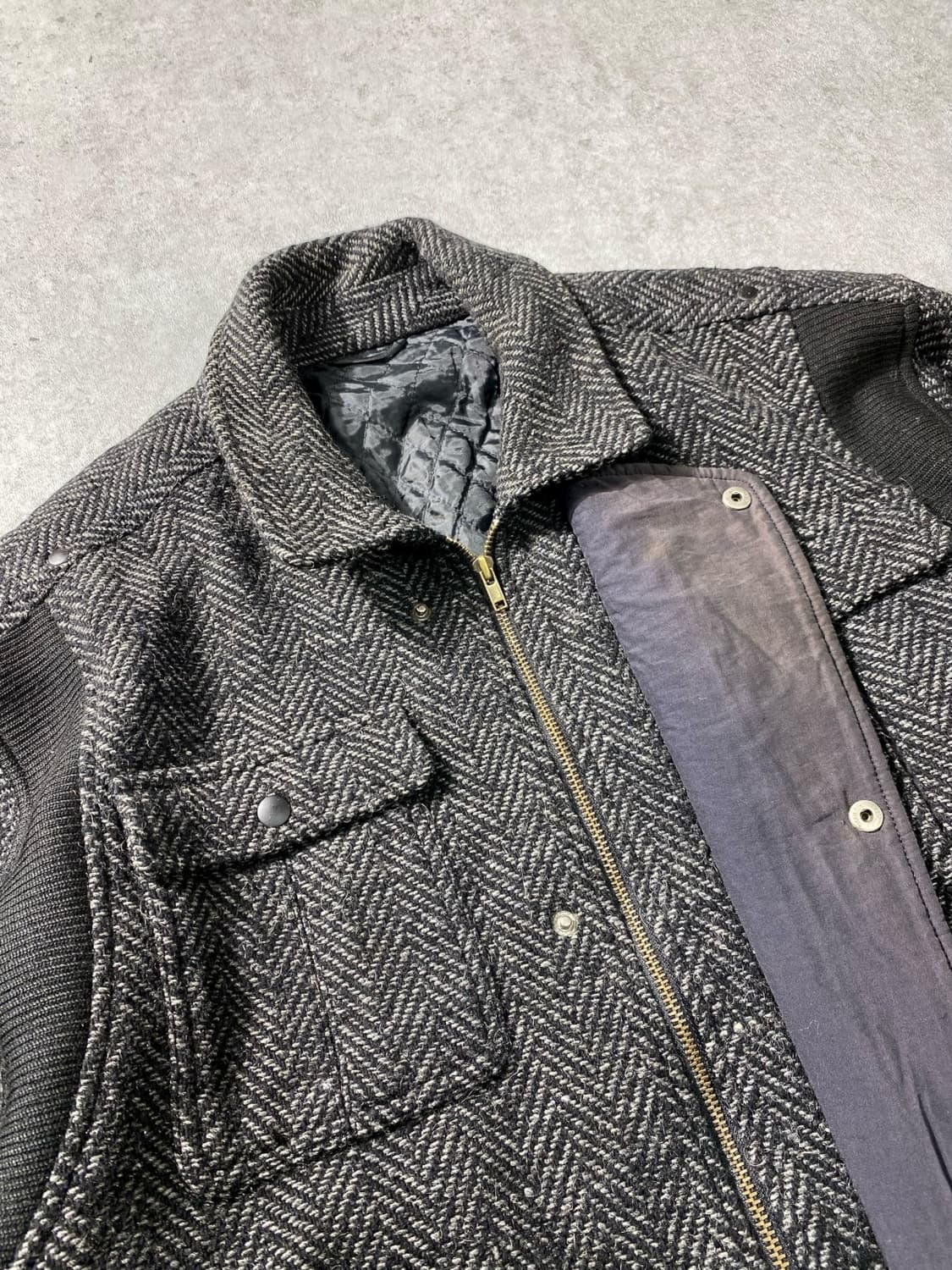 [L] 90s Golden 일본 빈티지 울 집업 자켓 상품이미지5