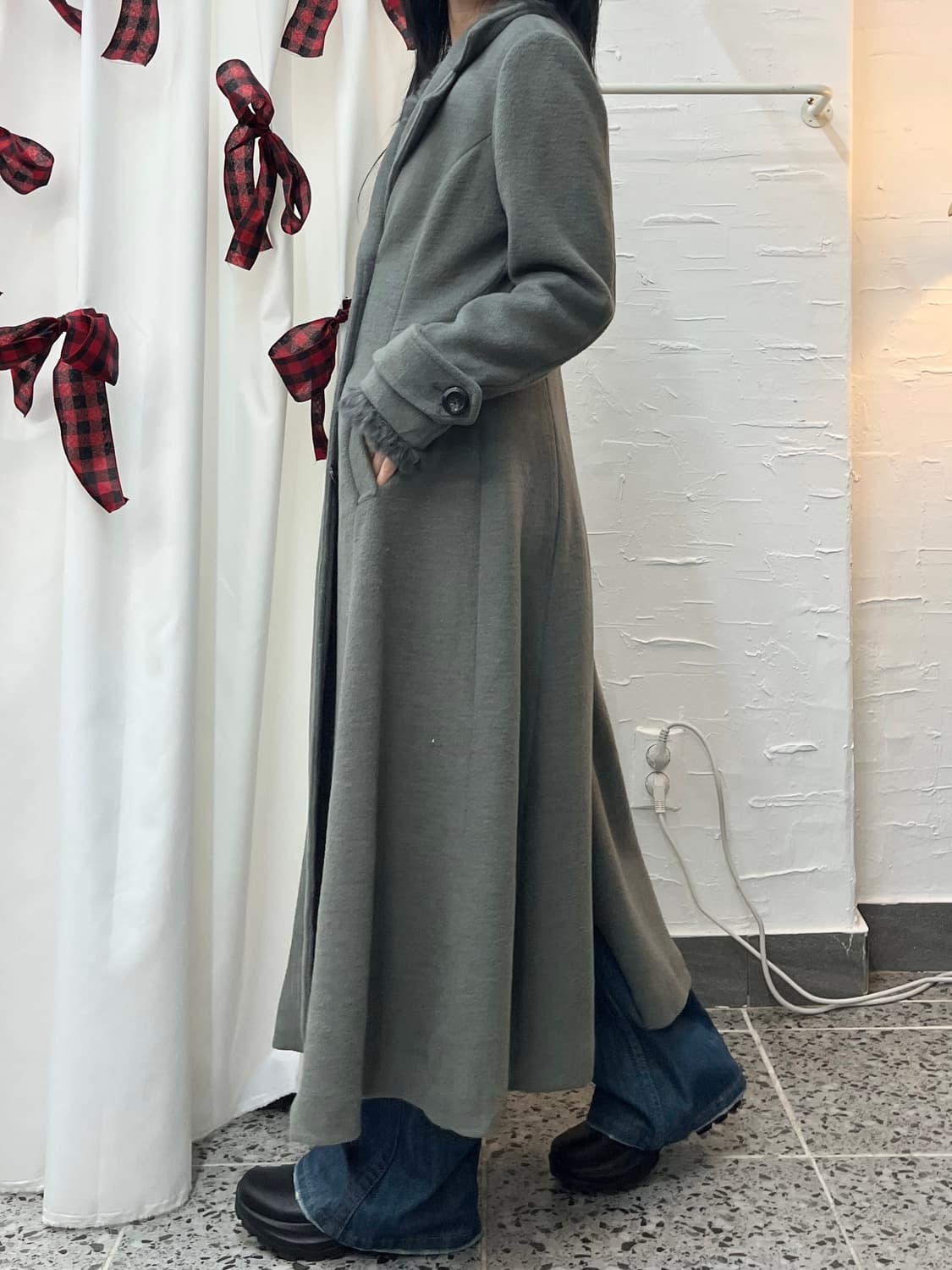 Flare long coat 상품이미지5