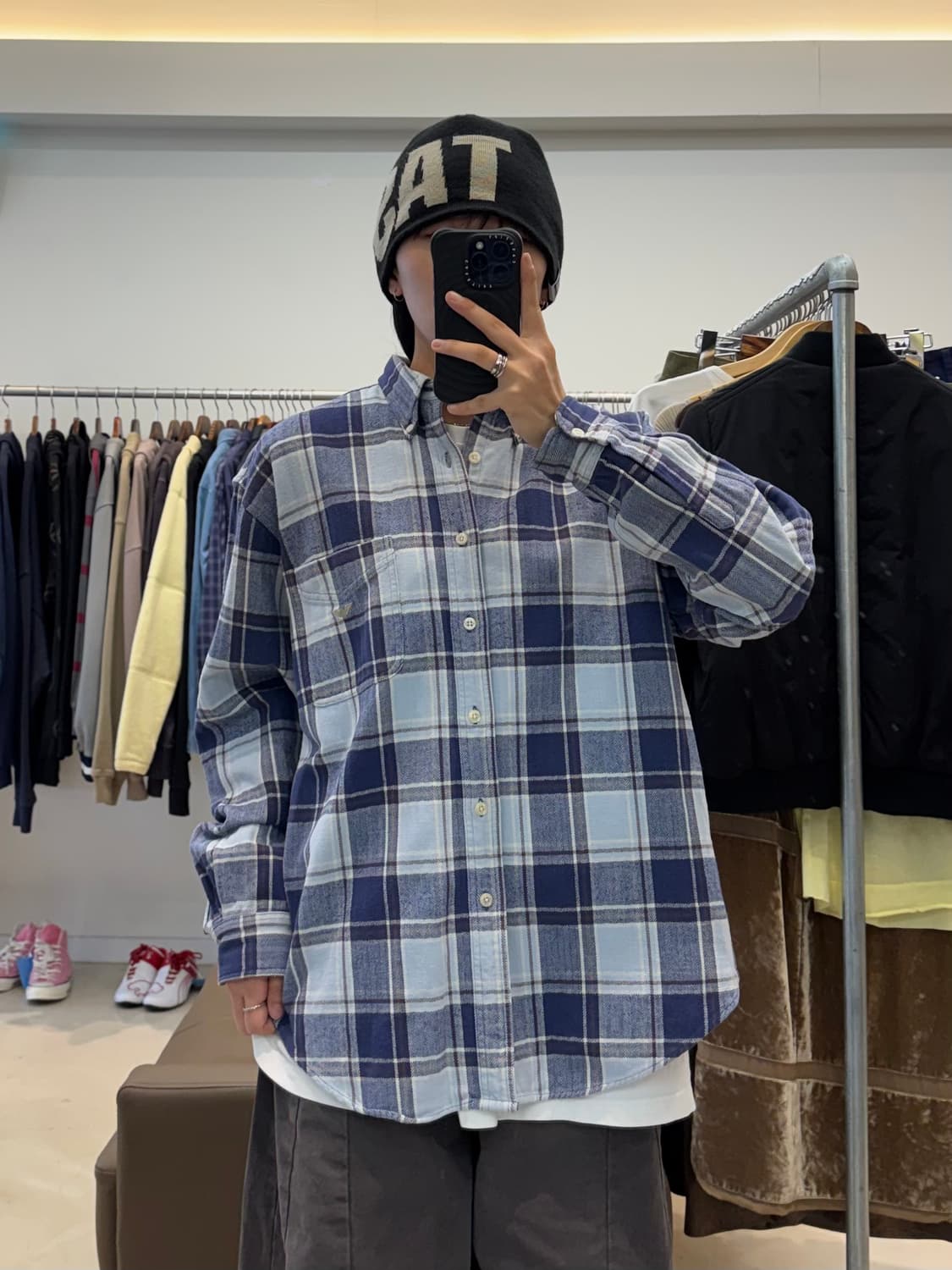 00s 엠포리오 아르마니 플란넬 체크 셔츠 상품이미지6