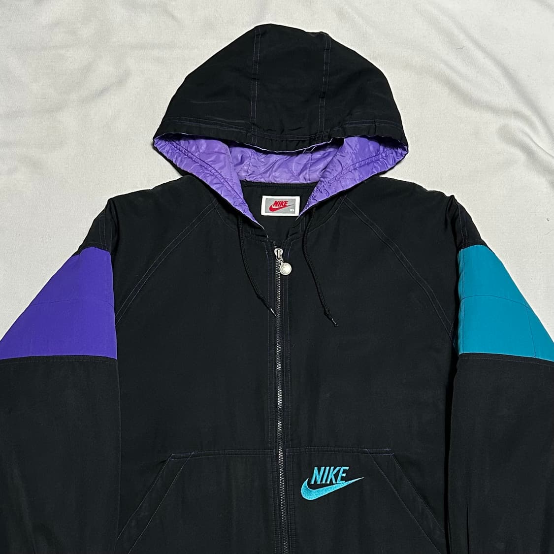 95 나이키 올드스쿨 배색 후드 점퍼 상품이미지1