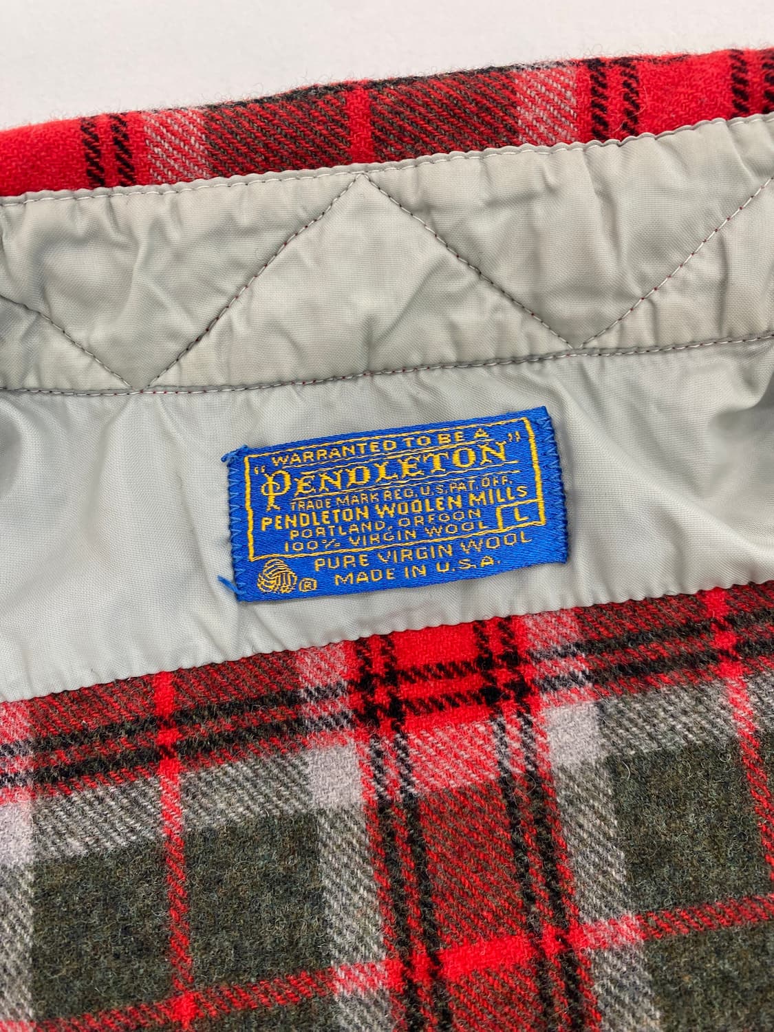 70's 펜들턴 버진 울 플란넬 체크 셔츠 상품이미지6