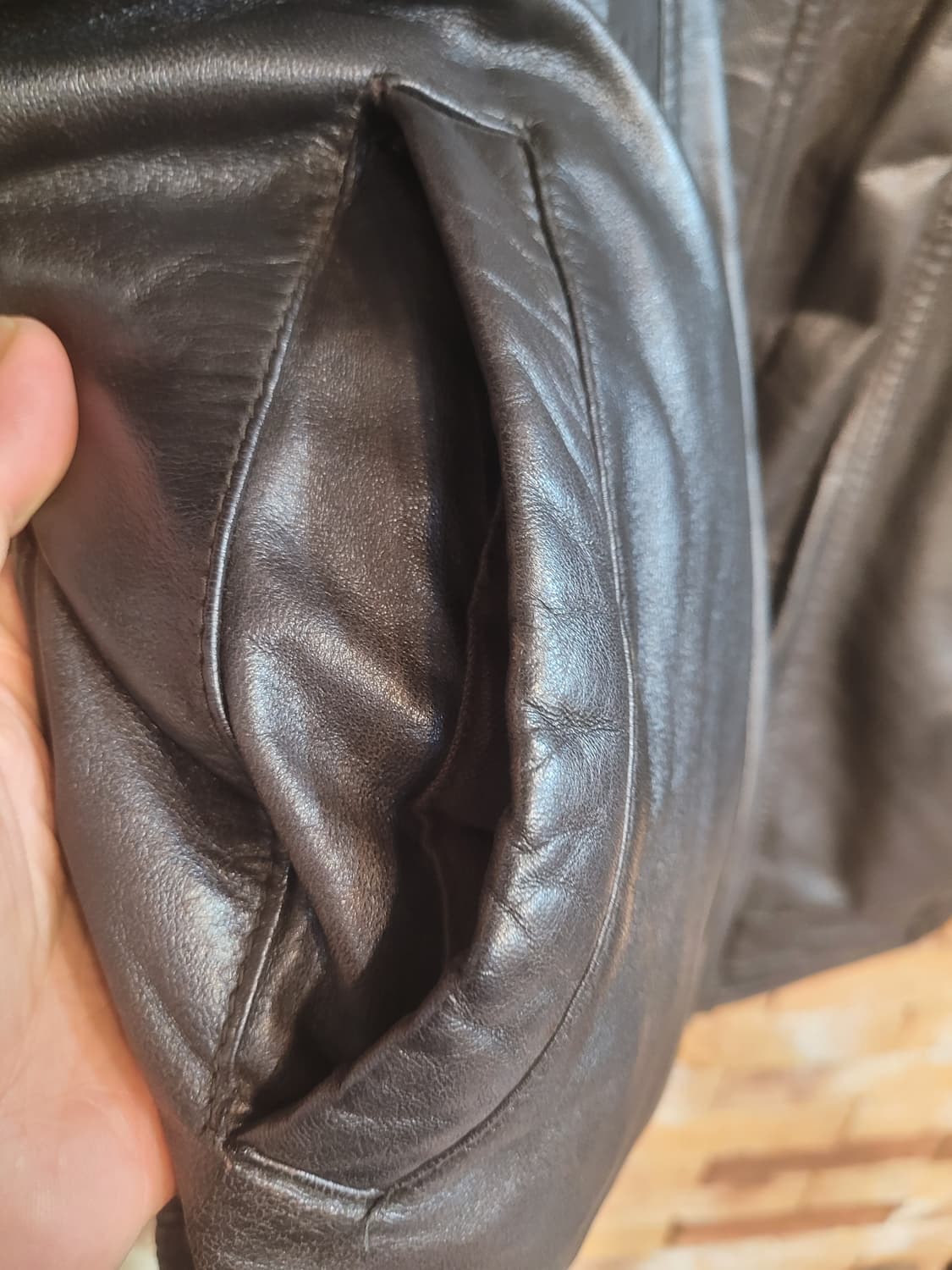 90' 입생로랑 빈티지 양가죽 자켓 105 상품이미지6