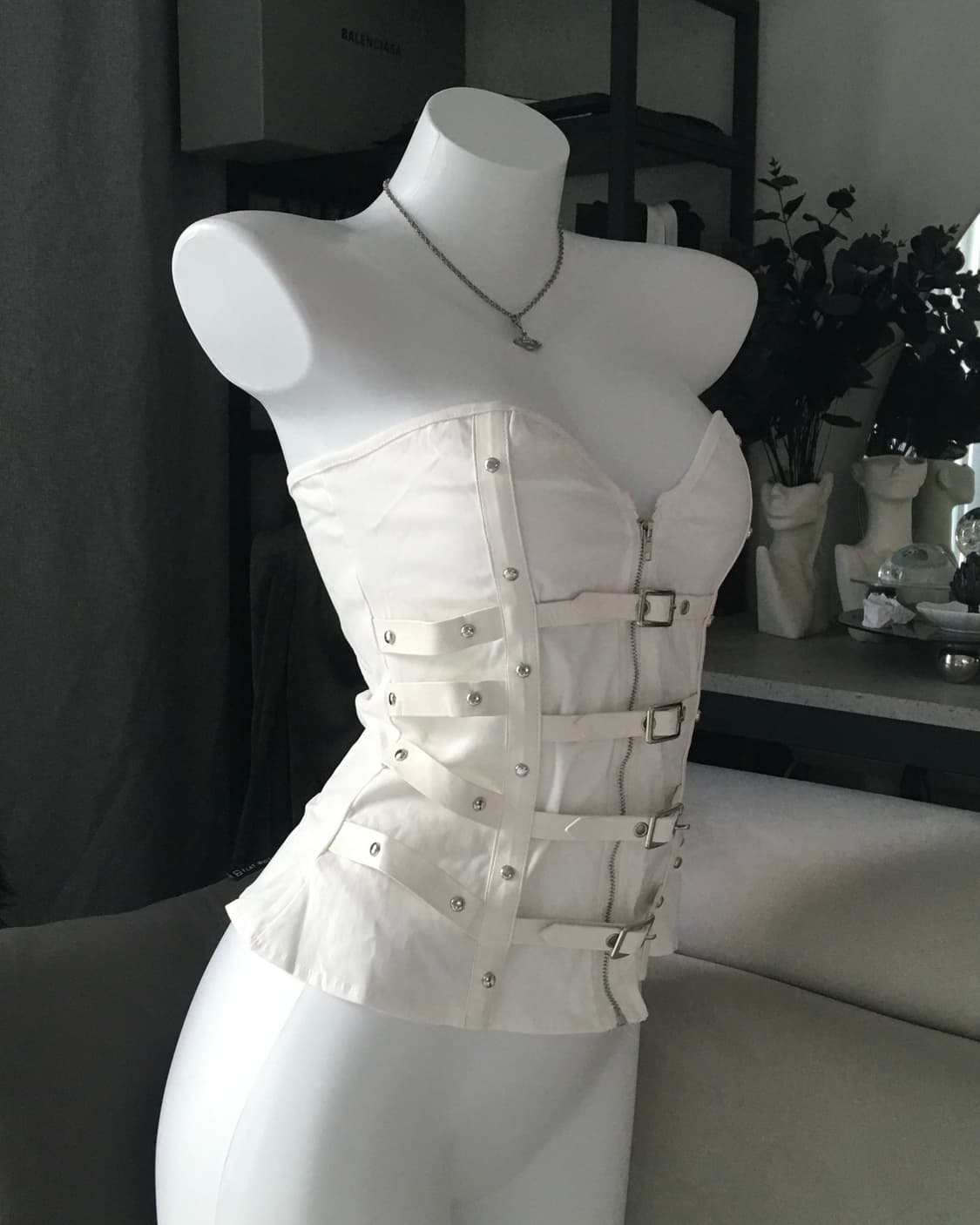 ༒ white belt top 상품이미지2