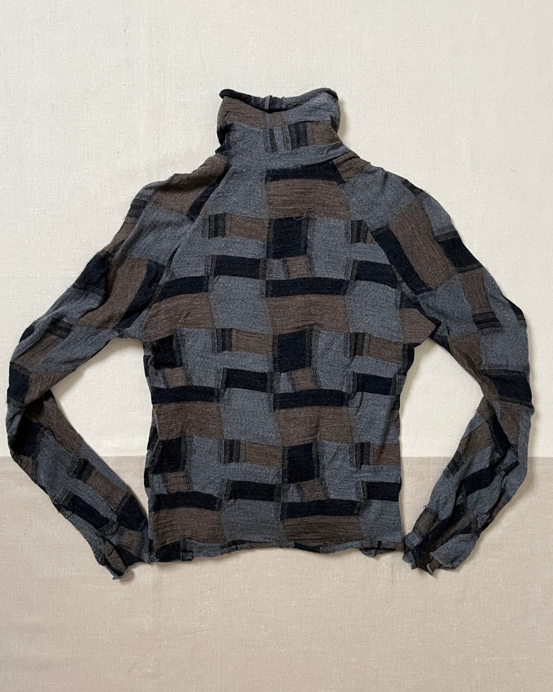 요지야마모토 자가드 터틀넥 니트 yohji yamamoto Y’s  상품이미지5