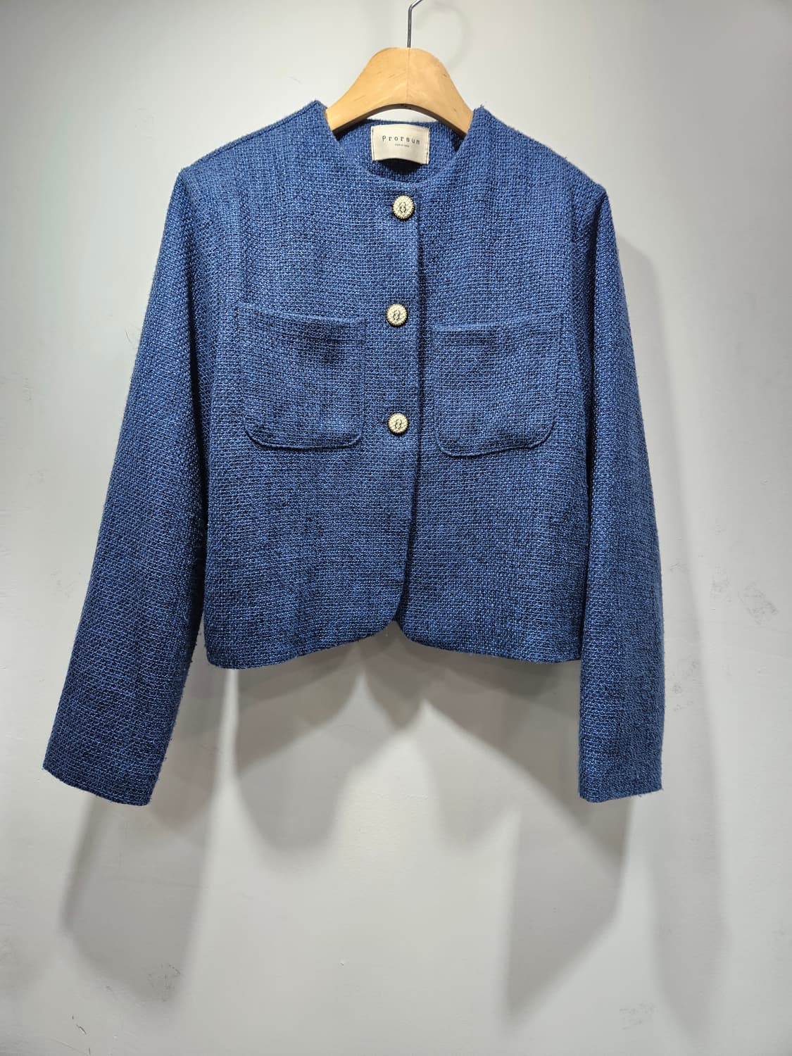 블루 트위드 자켓  상품이미지4