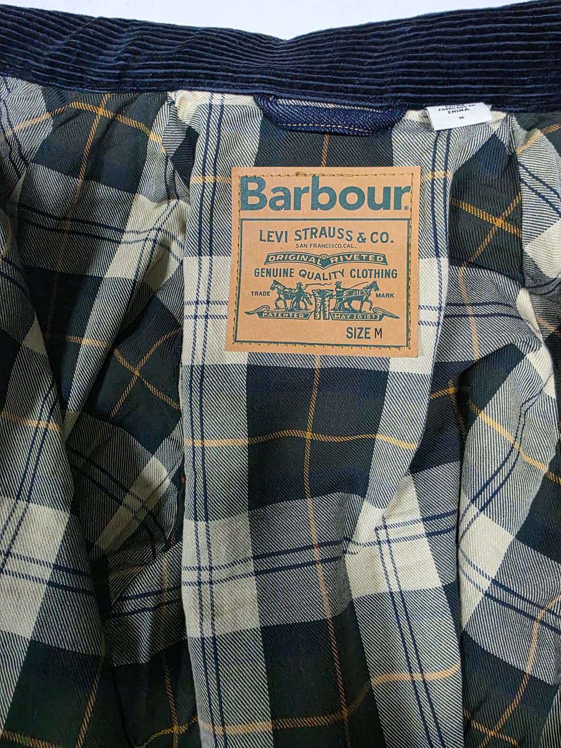 리바이스x바버 콜라보 오버사이즈 비데일 자켓 다크린스드 데님 상품이미지8