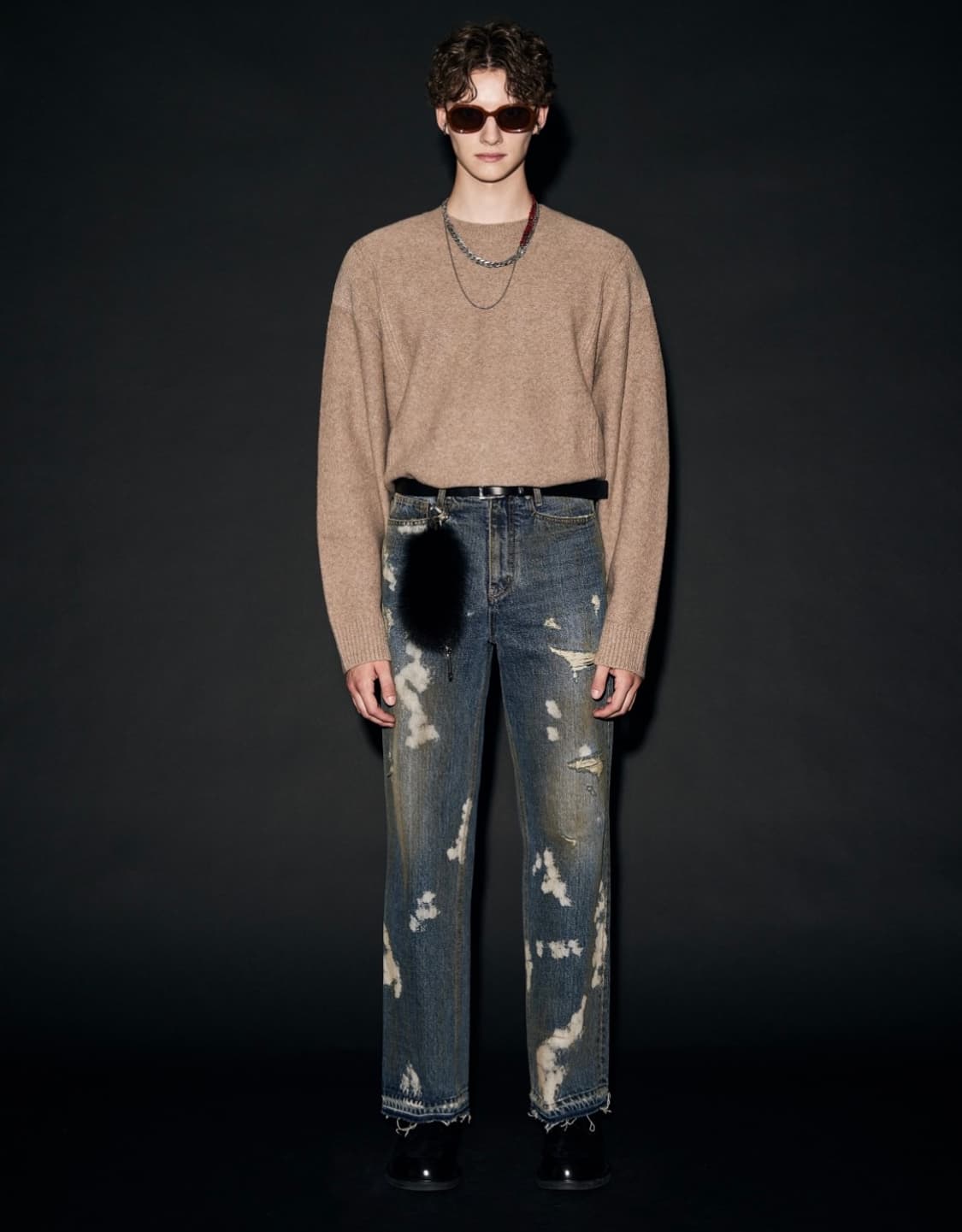 메종미네드 GORGEOUS BROWN WIDE DENIM PANTS 48 상품이미지1