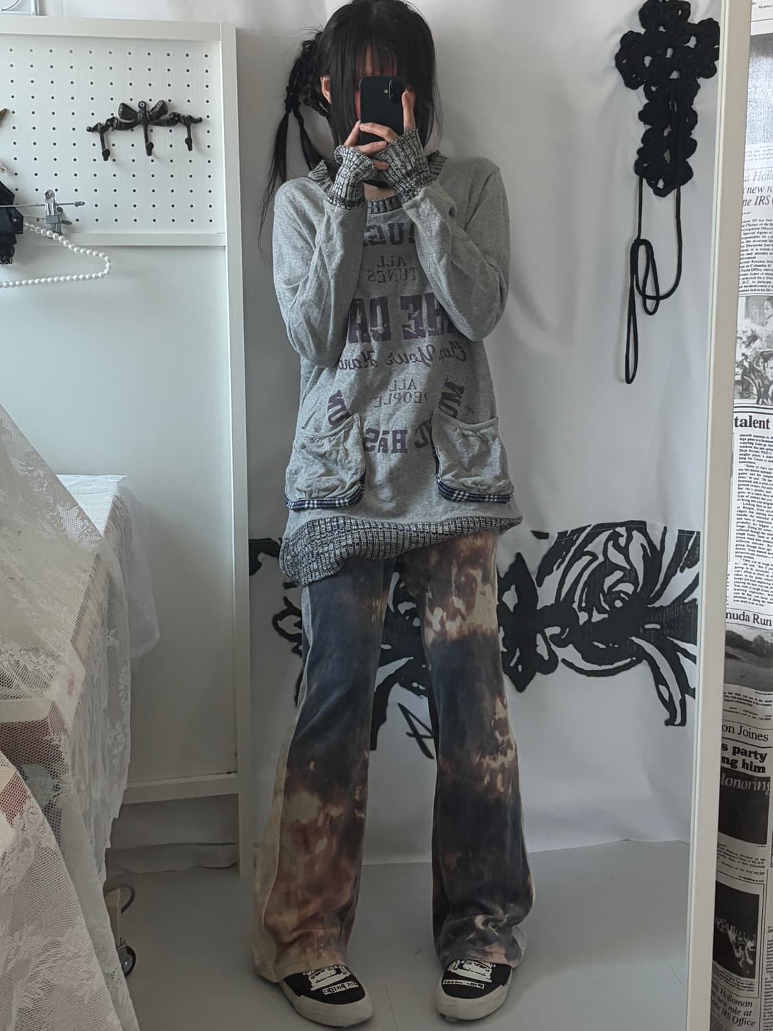 • blue tie-dye tarry pants 상품이미지2