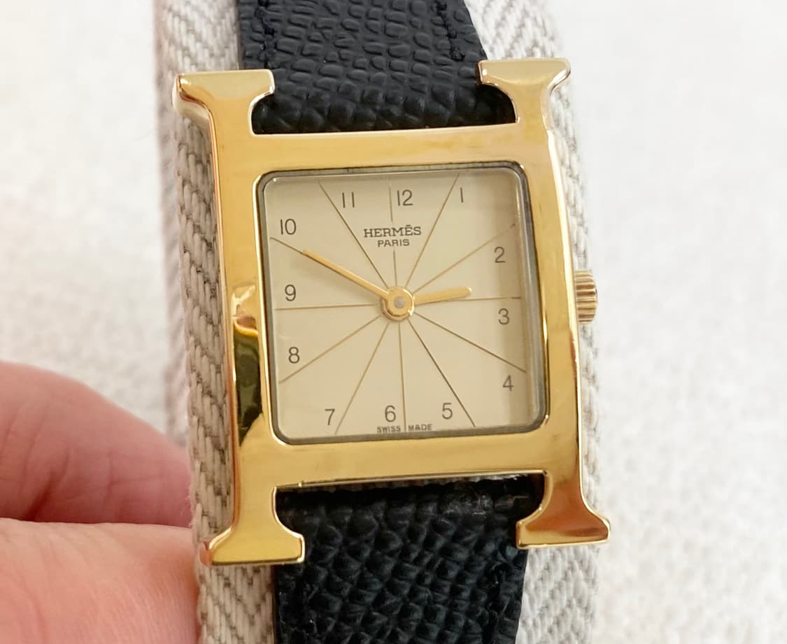 에르메스 H아워 1.201 금장 여성용 쿼츠 PM 사이즈 상품이미지1