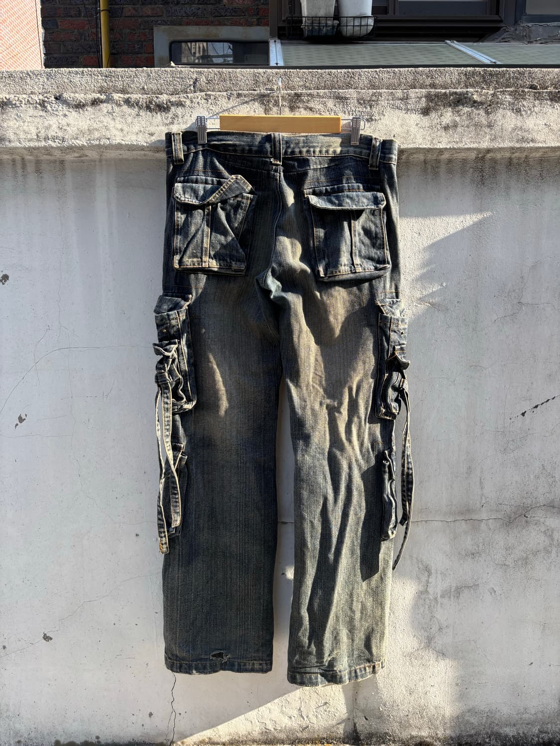 빈티지 워싱 멀티포켓 카고 데님팬츠  상품이미지3