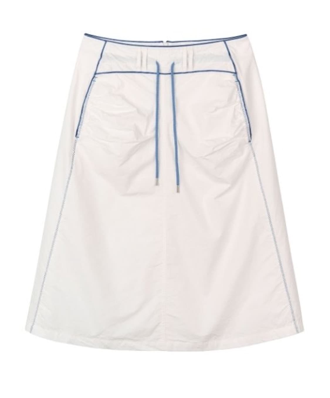 스컬프터 Shirring Lowrise 미디 스커트 화이트 M (장원영착 상품이미지2