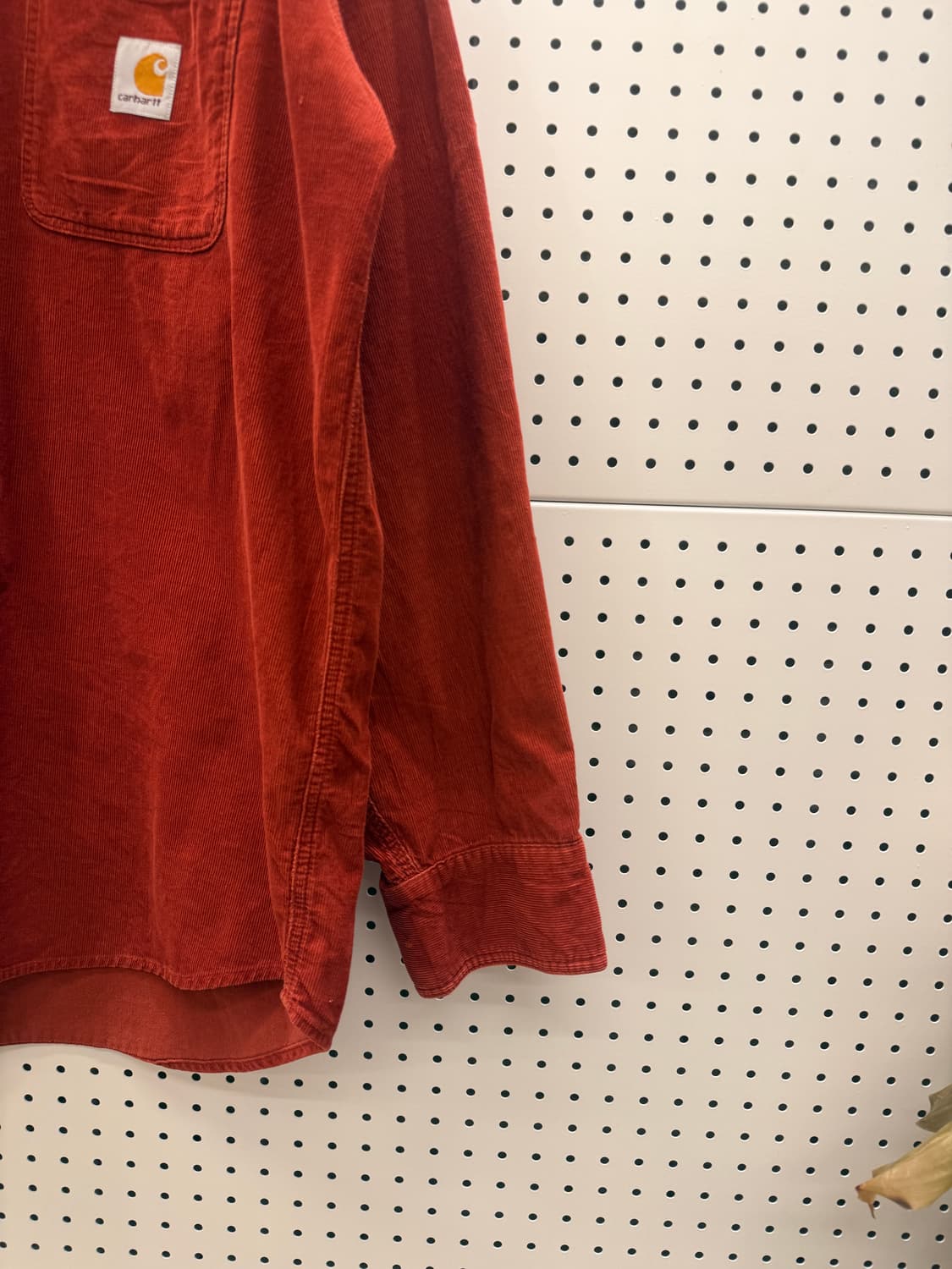 칼하트 코듀로이 워크 셔츠 버건디 U218 상품이미지3