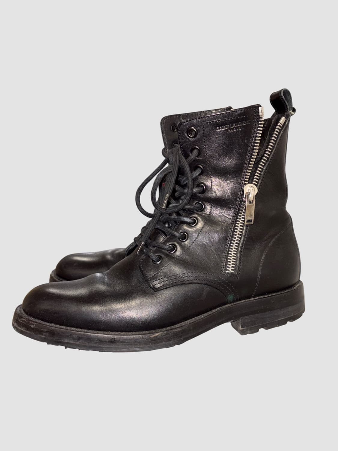 입생로랑 SAINT LAURENT Zip-Accented 컴뱃 부츠 상품이미지2