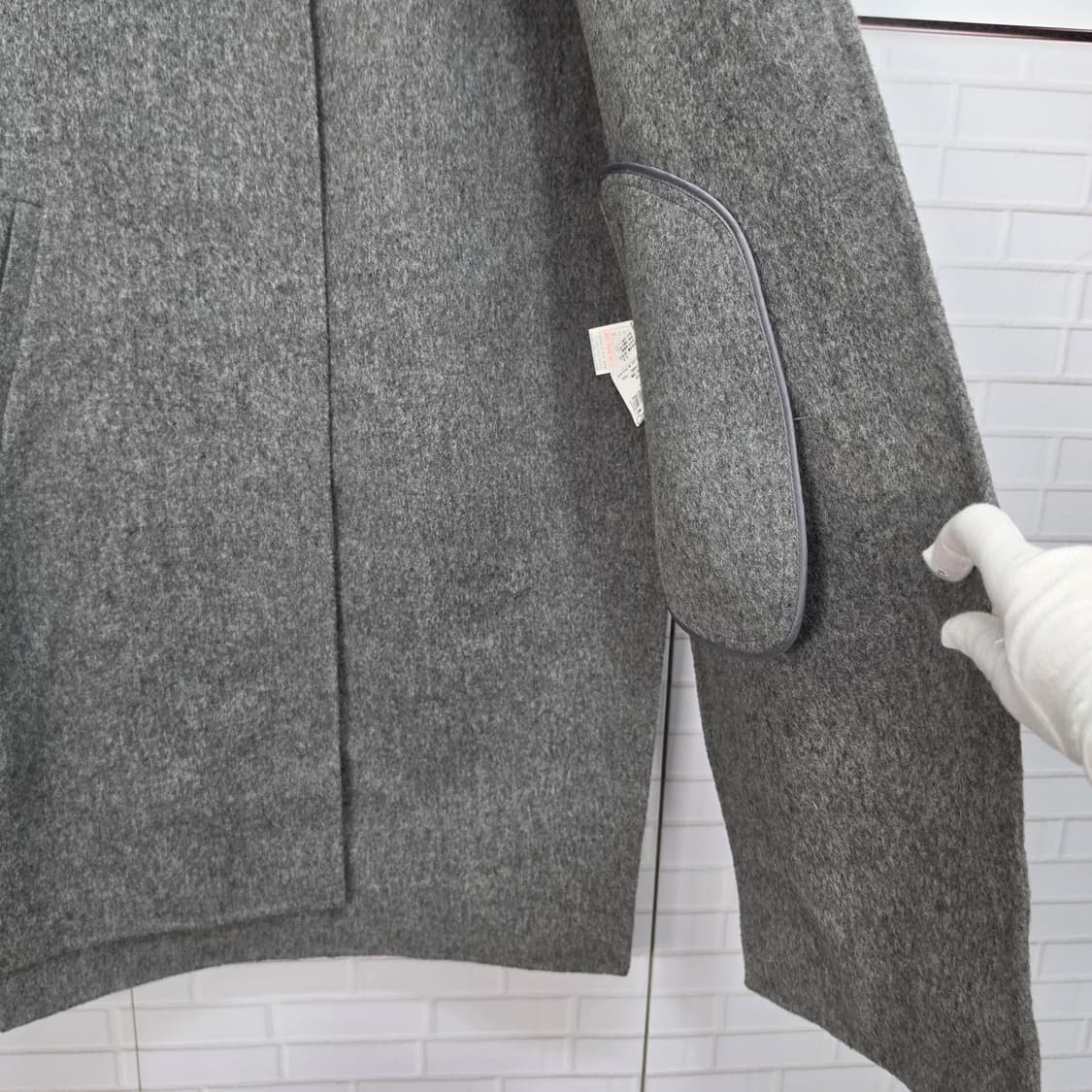 모조에스핀 핸드메이드 모90% 롱 조끼 베스트 55사이즈 새상품급 상품이미지7