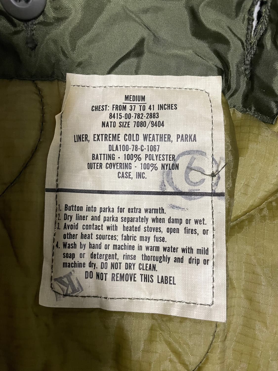 m65og 오리지널 피쉬테일 데드스탁 M 개파카 새상품 세트 상품이미지4