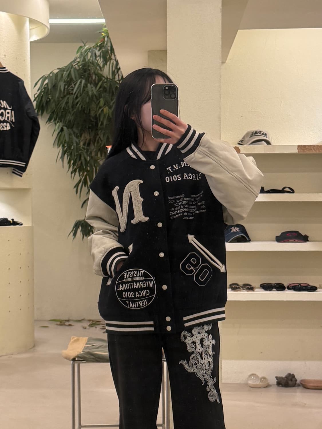 디스이즈네버댓 바시티 자켓 네이비/오프화이트 U227 상품이미지1