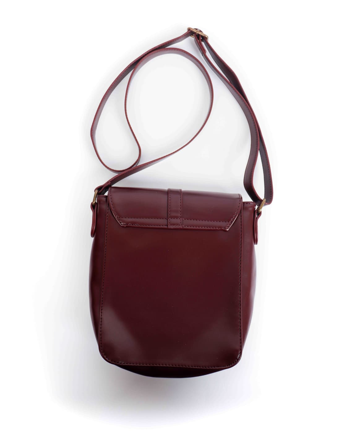 [OLIVE des OLIVE] 버건디 레더 스냅 크로스백 상품이미지2