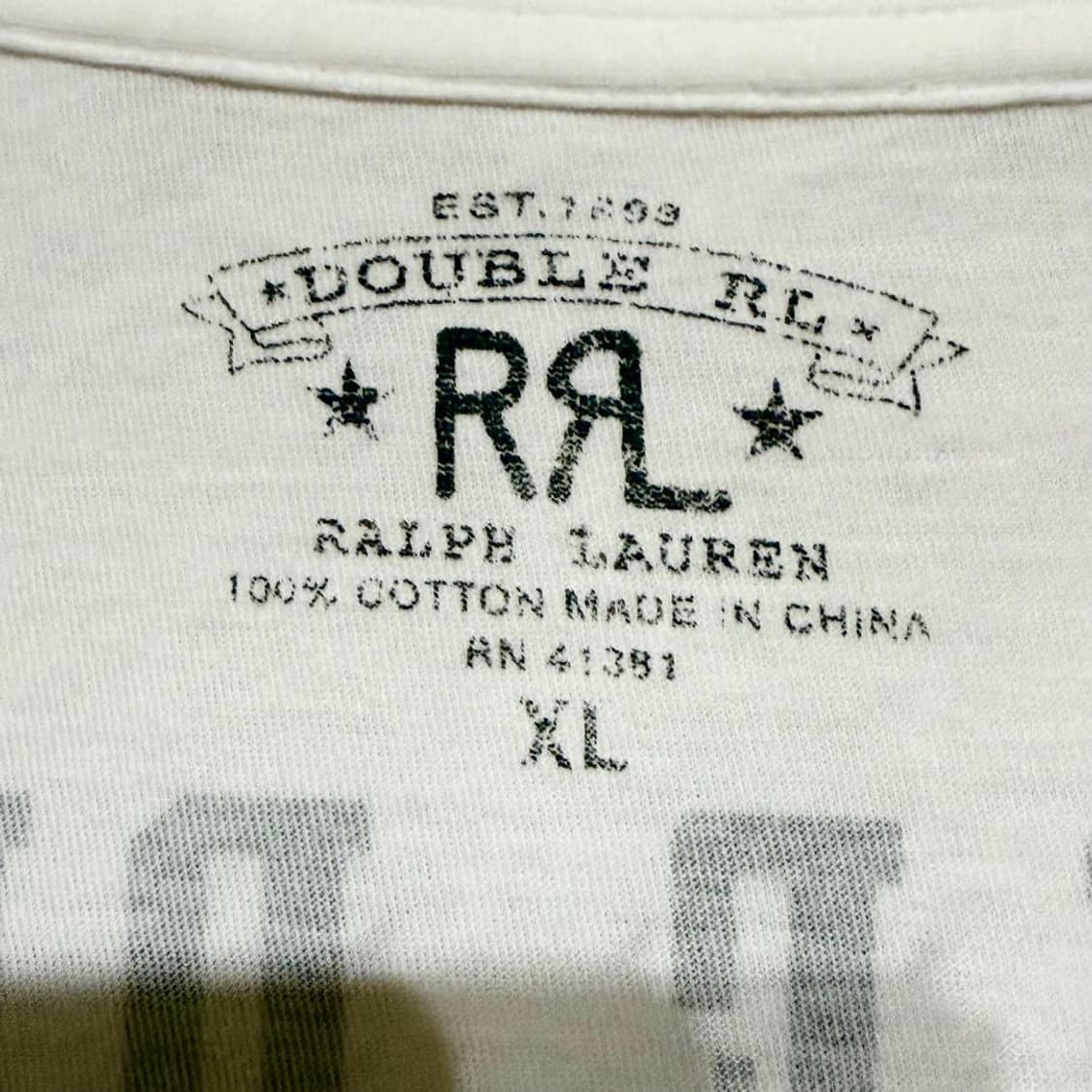 RRL 더블알엘 Union of Craft 이글 그래픽 티셔츠 화이트 상품이미지6